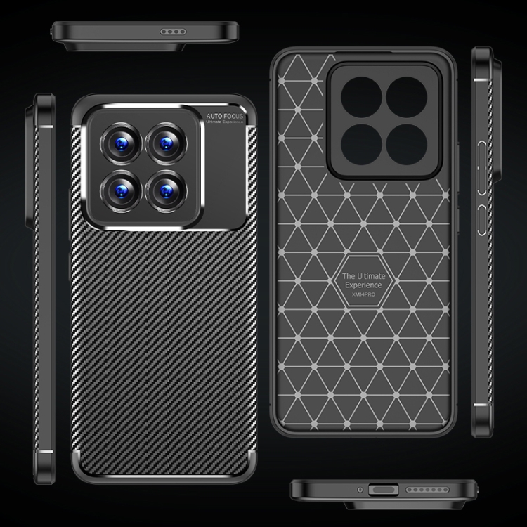 For Xiaomi 14 Pro Carbon Fiber Texture Shockproof TPU Phone Case(Black) - 2