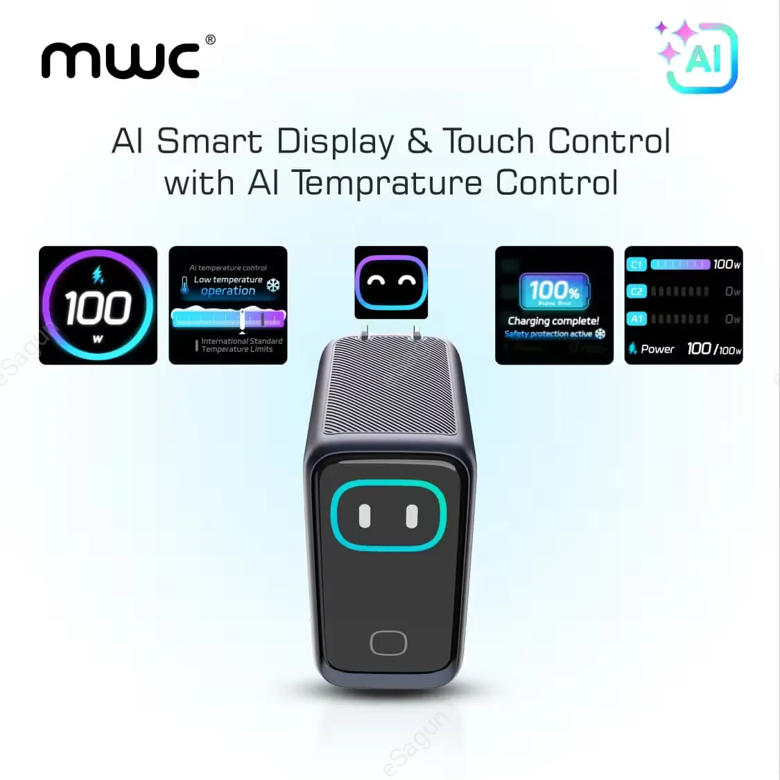 MWC GaNForce 100 Pro (MGF100) 100W GaN Fast Charger in Nepal