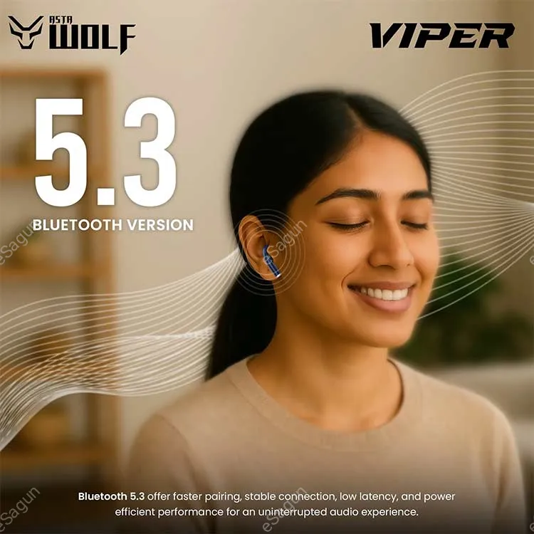 Asta Wolf Viper True Wireless Earbuds (35H Playtime, ENC, Low Latency)