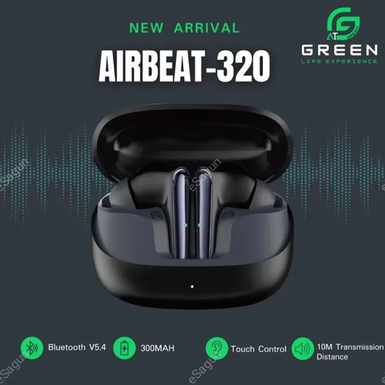Green Airbeat 320 Dual Mic ENC Earbuds