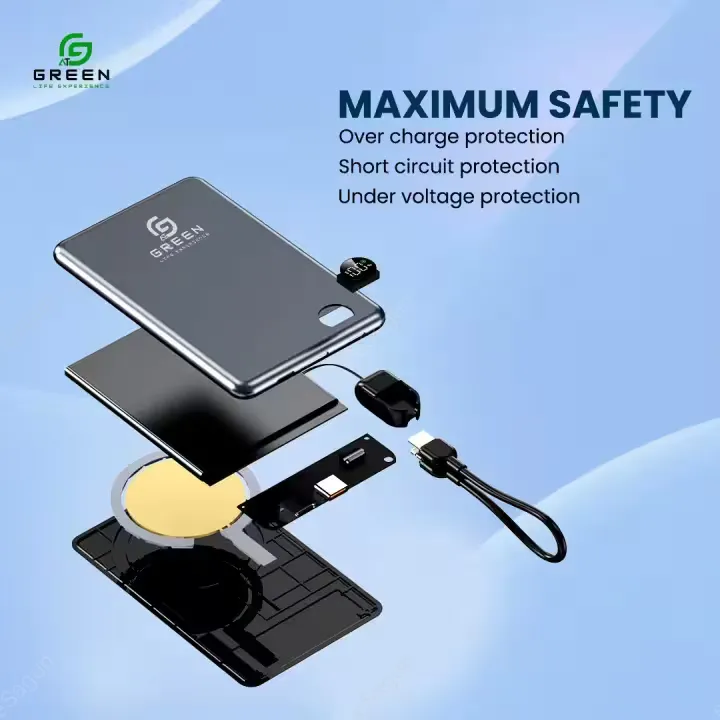 Green MagFlex Magnetic Power Bank 10000mAh 22.5W Fast Charging Nepal
