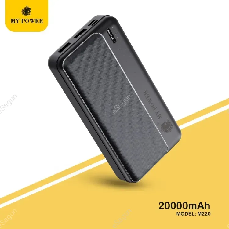 Mypower 20000mAh M220 Powerbank Micro And Type-C Input, Large Capacity Mobile Powerbank