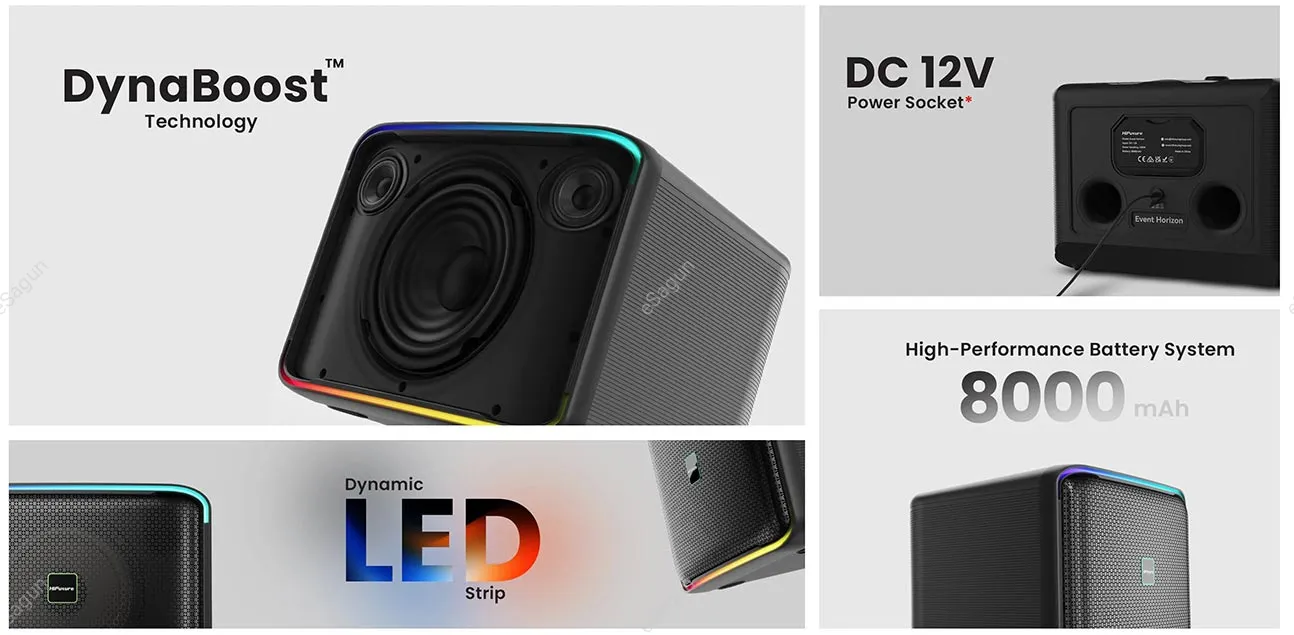HiFuture EVENT HORIZON 100W Bluetooth party karaoke speaker