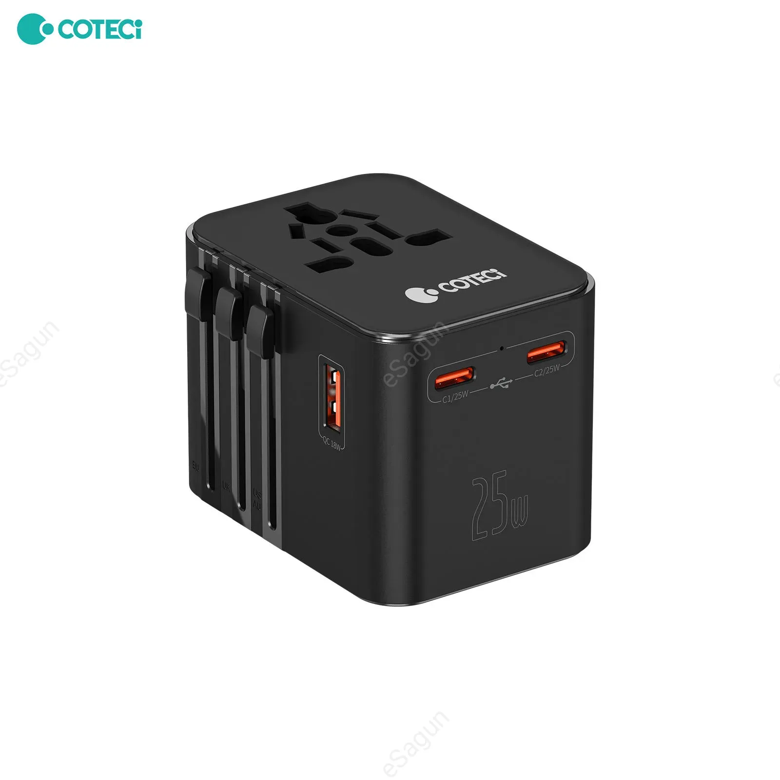 COTECi Gan Universal Plug Travel Adapter