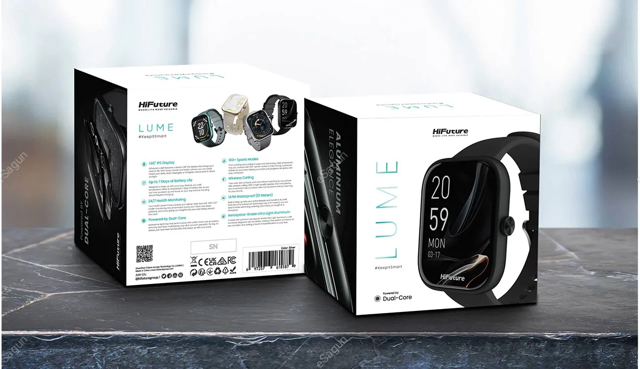 HiFuture LUME smartwatch with 1.85-inch IPS display