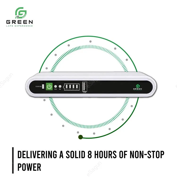 Green DC UPS Router Backup 8800mAh WiFi Power Backup Nepal Esagun_1
