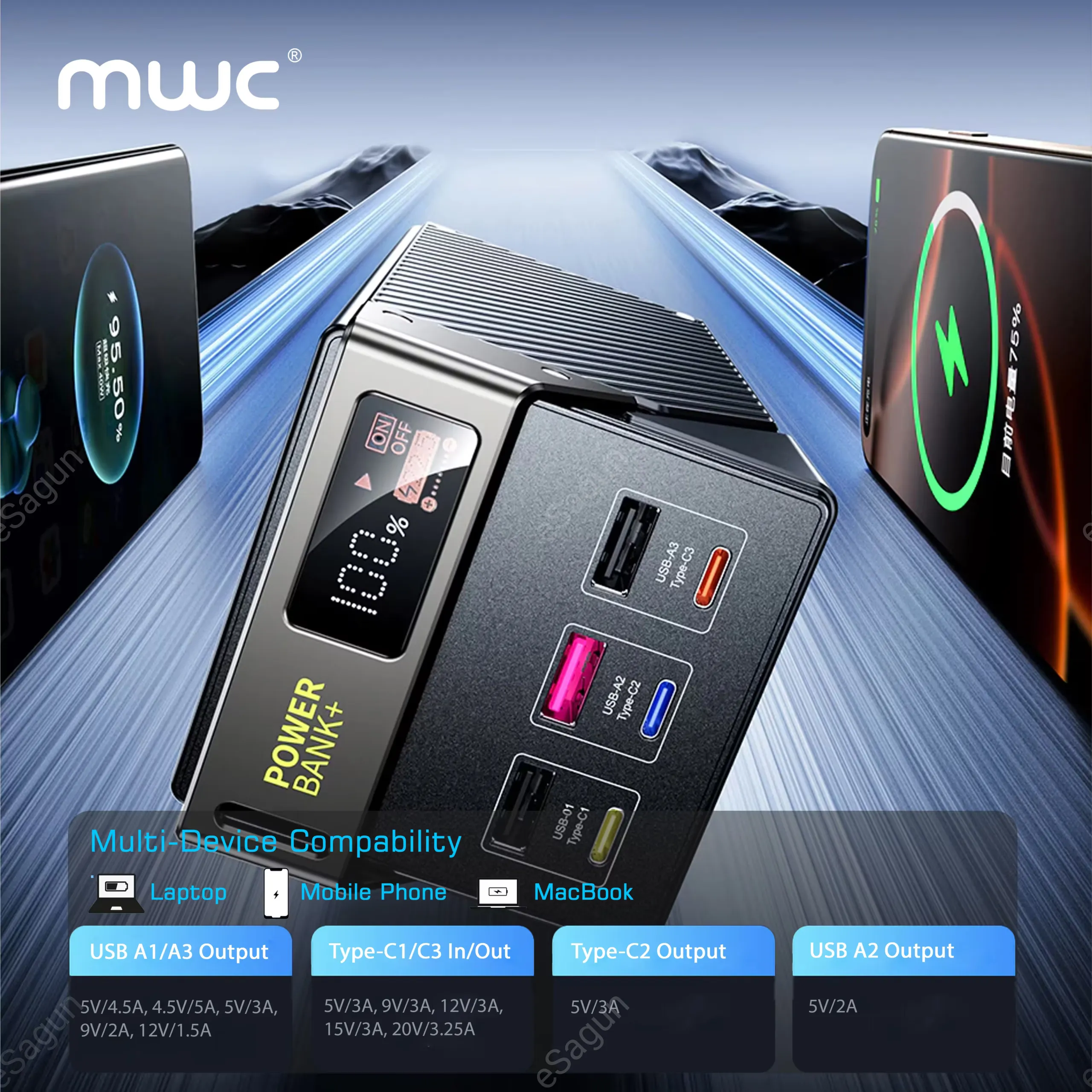 MWC PowerPulse MP50K 65W 50,000 mAh Powerbank