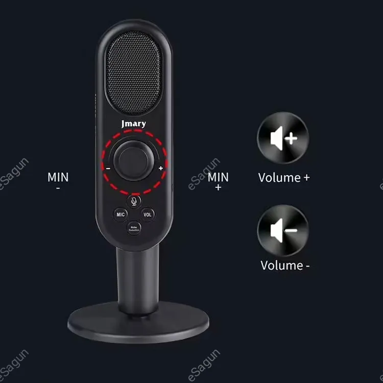 Jmary MC PW7 USB Microphone Condenser Computer Mic, Plug and Play Gaming Mic
