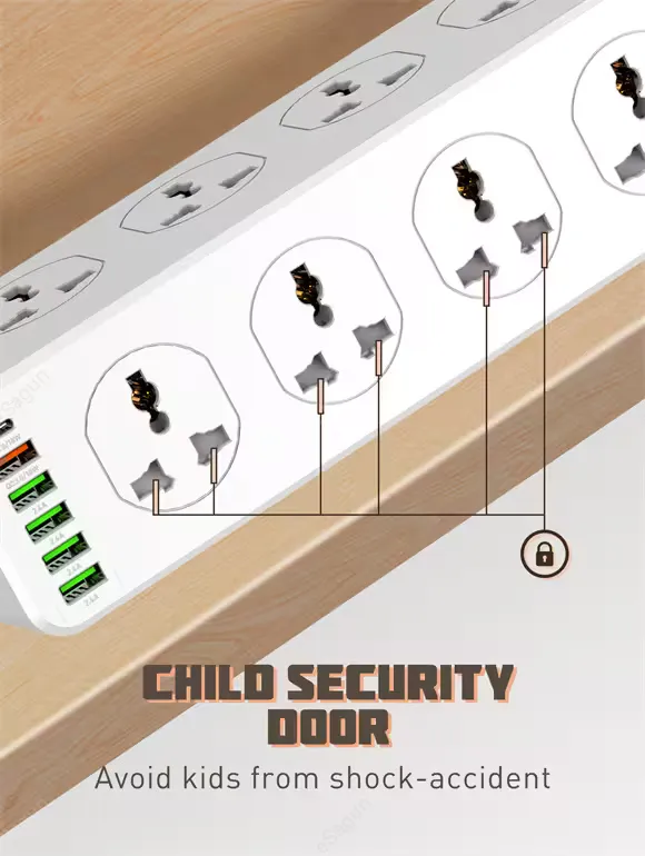 LDNIO SC10610 Power Strip 10 Outlets 6 USB 30W Fast Charging in Nepal