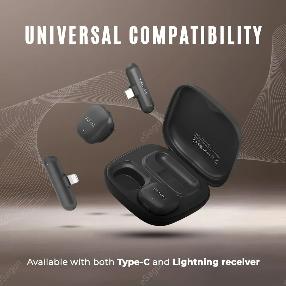 Ultima Clear Mic Lightning Receiver Wireless Microphone
