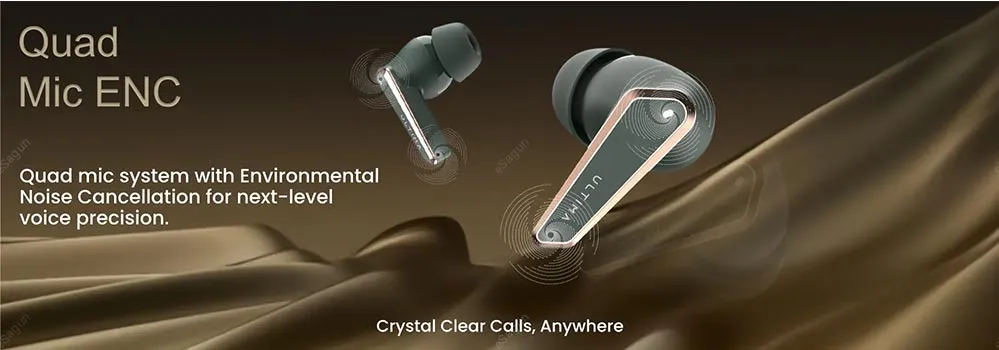 Ultima Boom X1 Pro wireless earbuds with dual 11mm drivers and Bluetooth 5.4 in Nepal