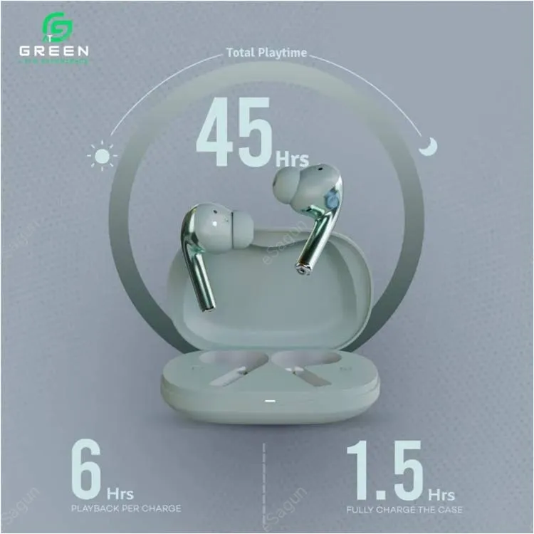 Green Buds Ultra ANC earbuds with 11mm drivers