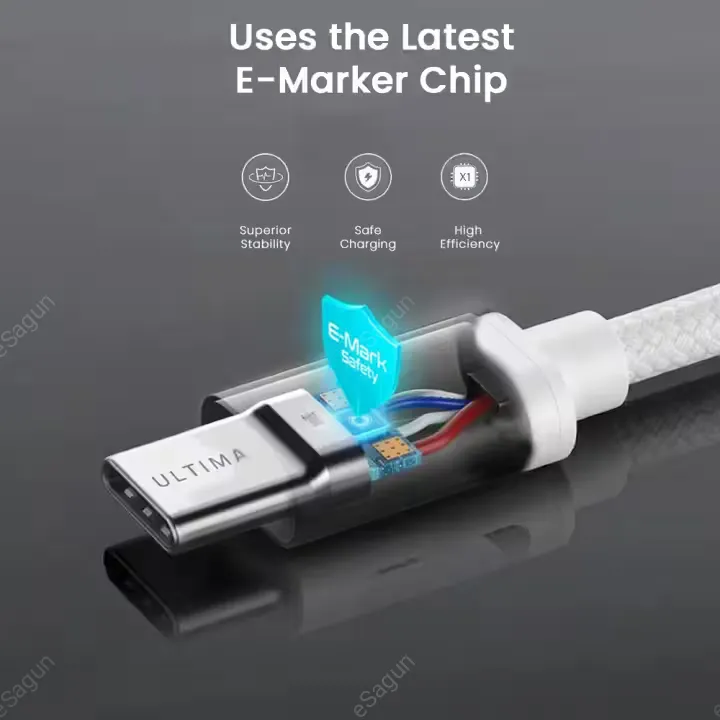 Ultima Flow 60 USB-C to USB-C Cable in Nepal | 60W Fast Charging Type-C Cable