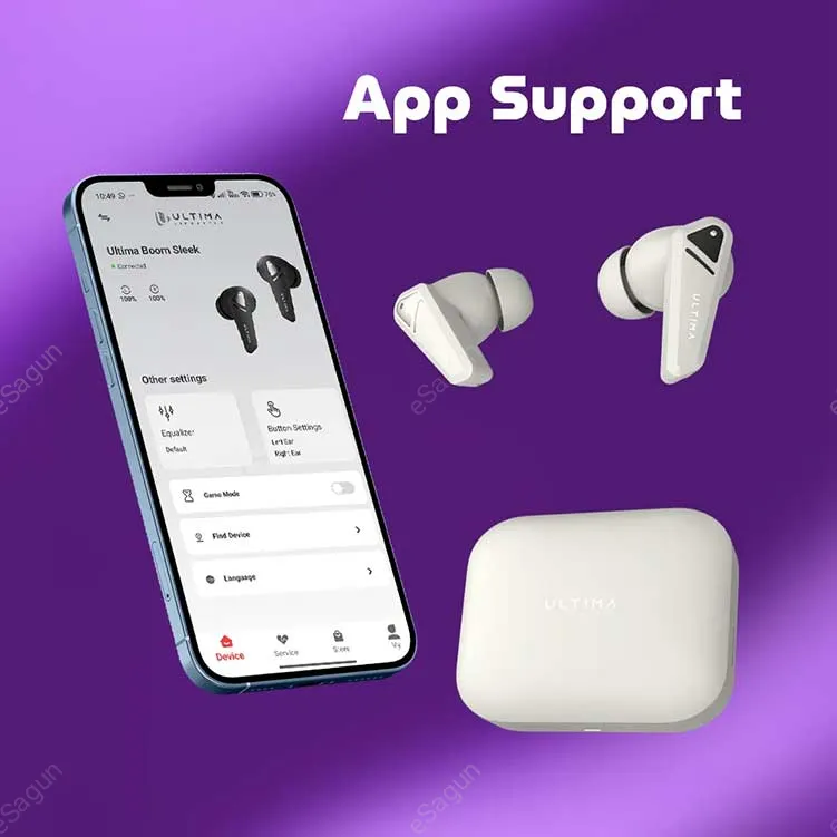 Ultima Boom Sleek Earbuds Price in Nepal 40H Playtime, ENC & App Support