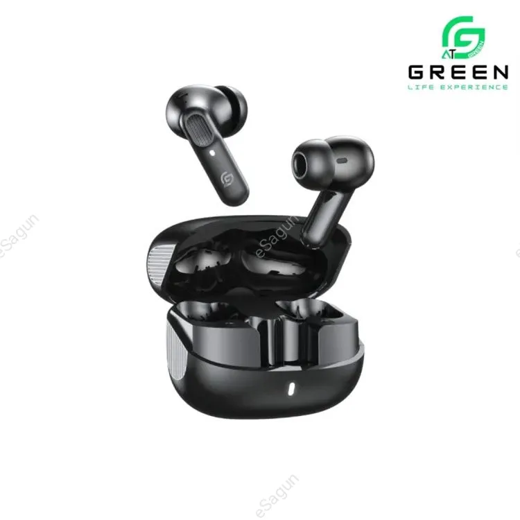 Green Airbeat-520 Dual Mic ENC Earbuds