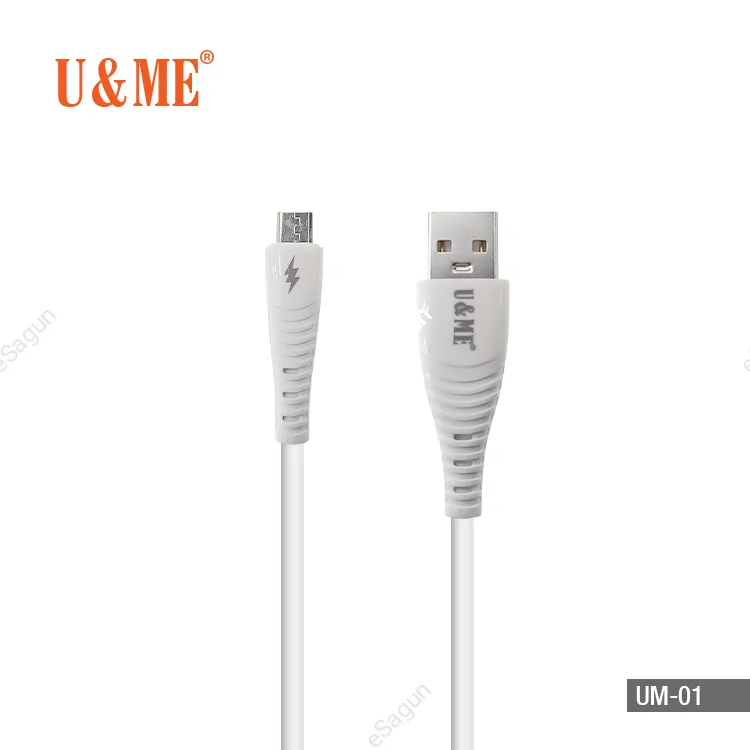U&ME UM-01 USB To Micro Soft Fexible Durable Data Cable
