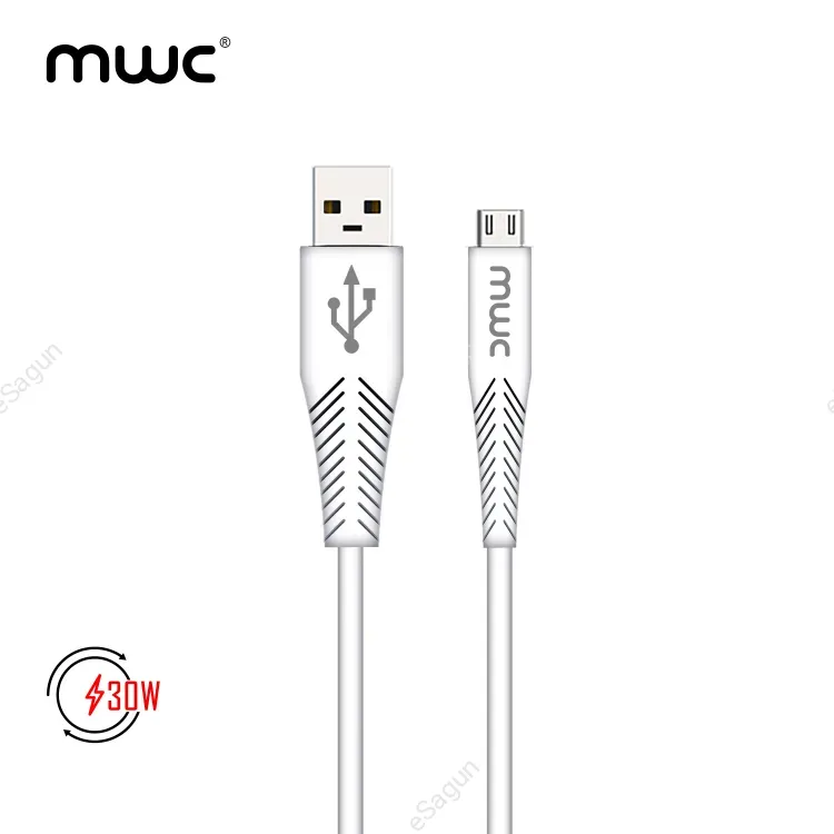 MWC USB To V8 Fast Charging & Fast Data Transfer Cable| Hign quality TPE/PVC | USB 3.1 | 5V/4A | 30W | MDCV8