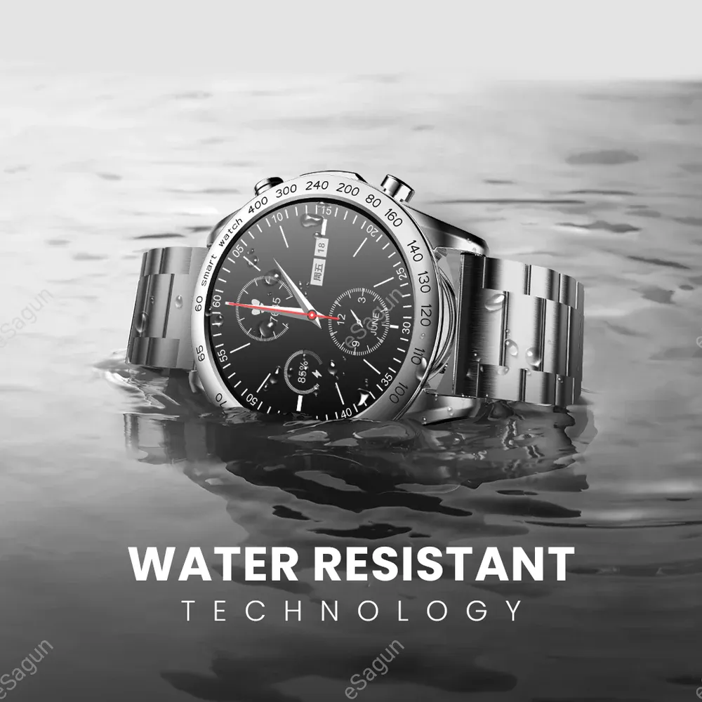 HiFuture Go Pro Smartwatch | Bluetooth Calling Features | 3 ATM Water Resistant | 20 Days Battery Backup | Stainless Steel Strap