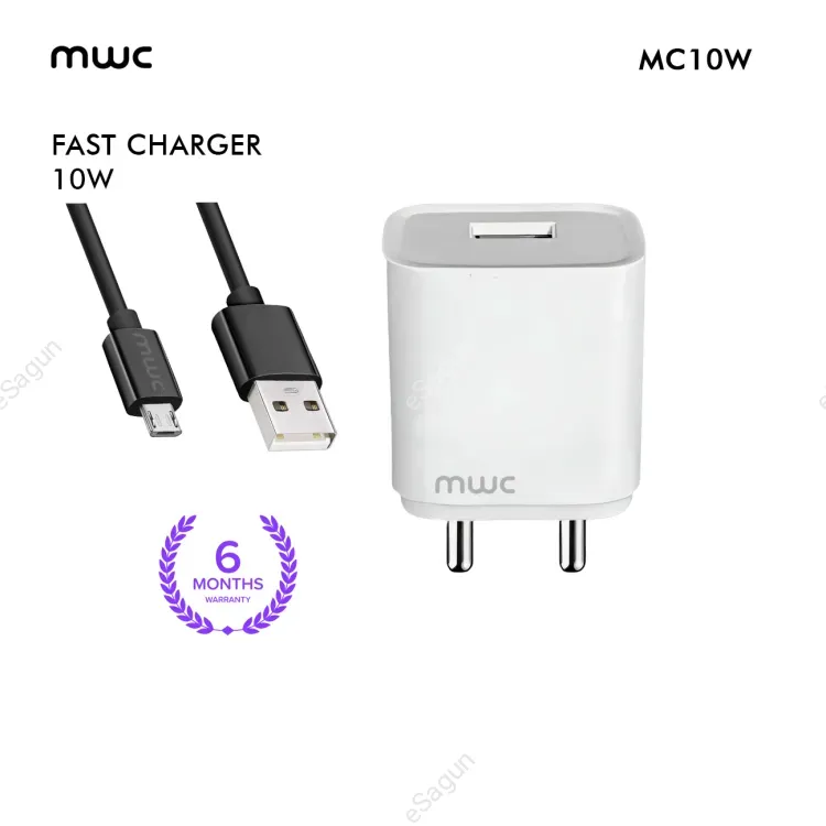 MWC 10W Fast Charging Adapter With V8 Cable | 2.1A Output | MC-10W