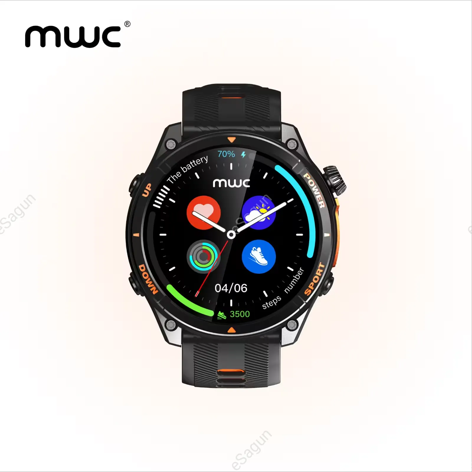 MWC AetherOne Watch Pro Smartwatch with GPS & AMOLED Display