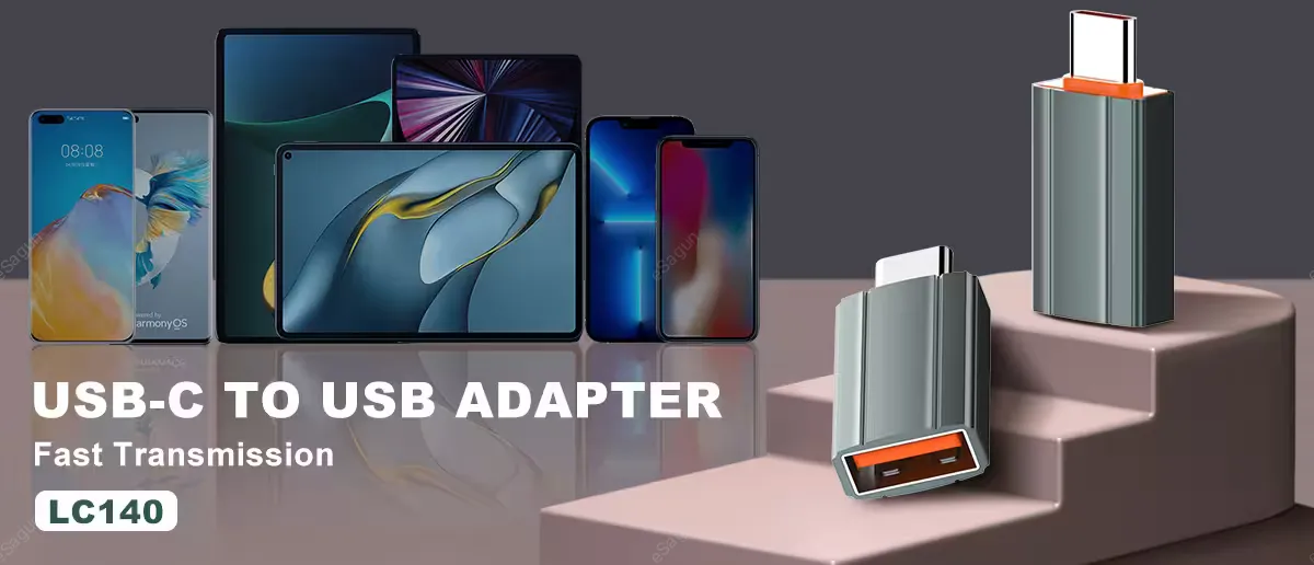 LDNIO LC140 USB-C to USB-A OTG Adapter grey
