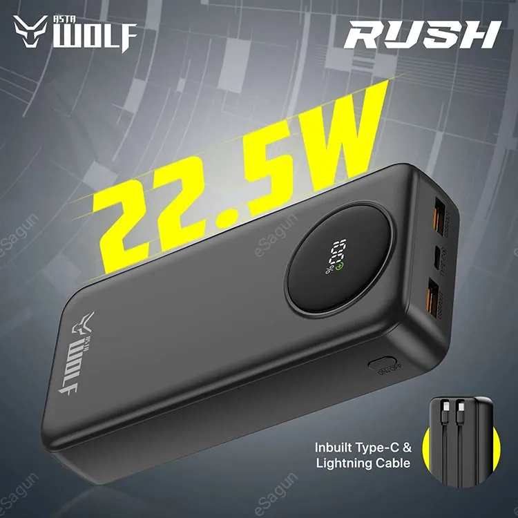 Asta Wolf Rush 20000mAh Power Bank 22.5W Fast Charging Esagun Nepal