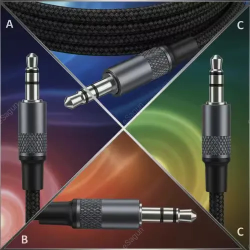 Hi-Fi Audio 3.5mm AUX cable with high density weaving