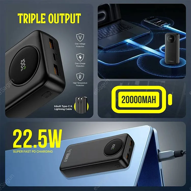 Asta Wolf Rush 20000mAh Power Bank 22.5W Fast Charging Esagun Nepal