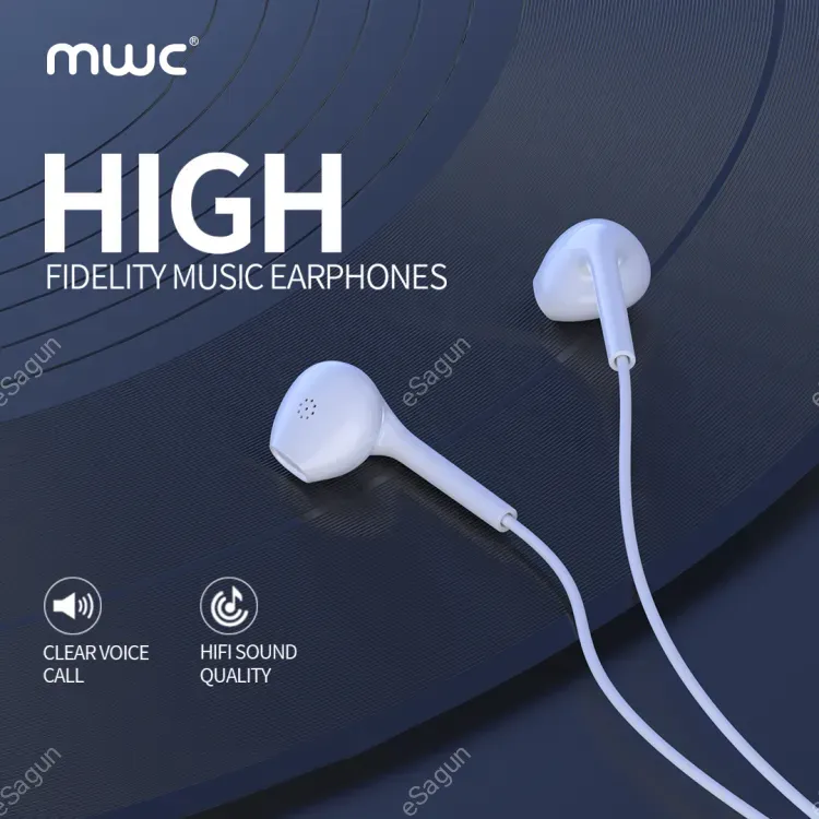 MWC MWE50 | Hi-Fidelity Wired Out-Ear Earphone | 14.2mm Dynamic Speaker | 1.2m TPE Cable | 3.5mm Audio Pin | Deep & Clean Bass | 6 month Warranty