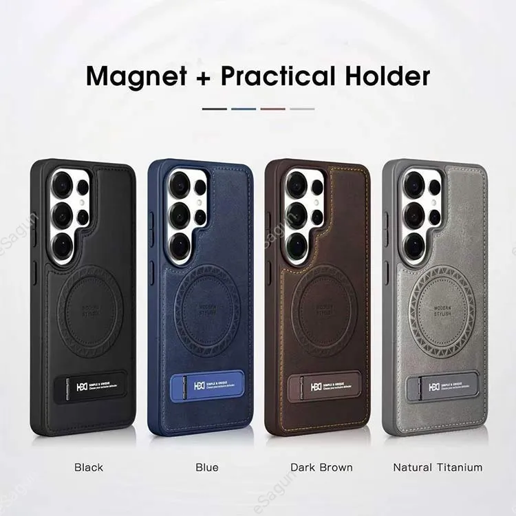 HDCI Magnetic Leather Case for Samsung Galaxy S24 Ultra