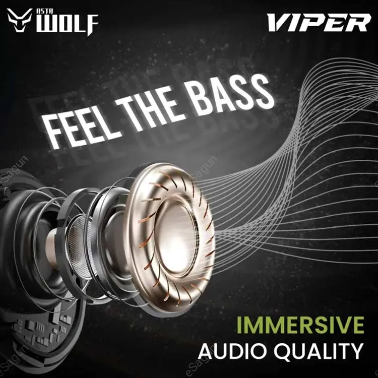 Asta Wolf Viper True Wireless Earbuds (35H Playtime, ENC, Low Latency)