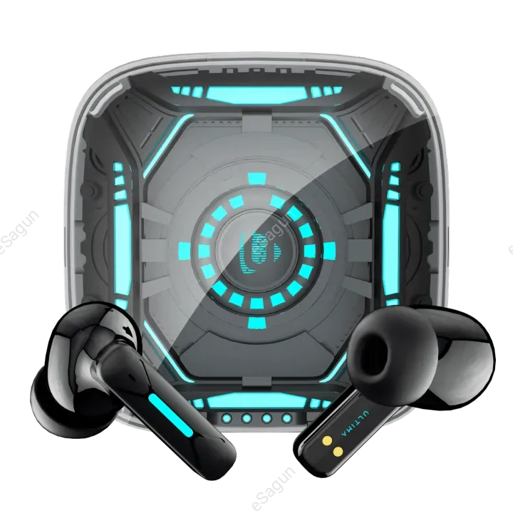 Ultima Blaze Gaming Earbuds with ANC | 42 Hours Playtime | 4 Mics with ENC | 15 Meters Range | Dual Tone with Blazing LEDs | Rampage Mode (40 MS) | IPX4 Rated | 5C BOOST Charging Wireless Earbuds