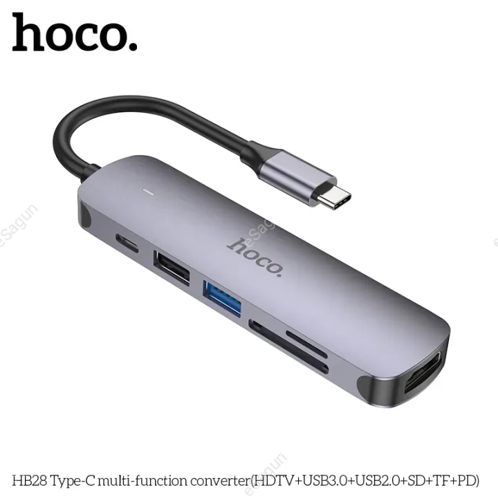 HOCO HB28 6in1 Type-C Adapter Multifunction Hub