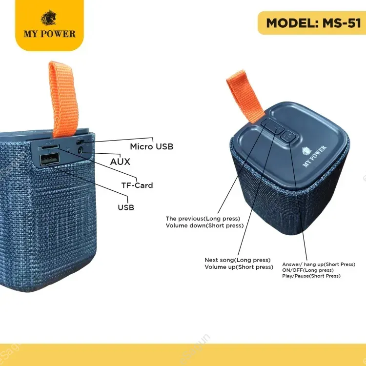 MY POWER Portable Bluetooth Speaker MS 51