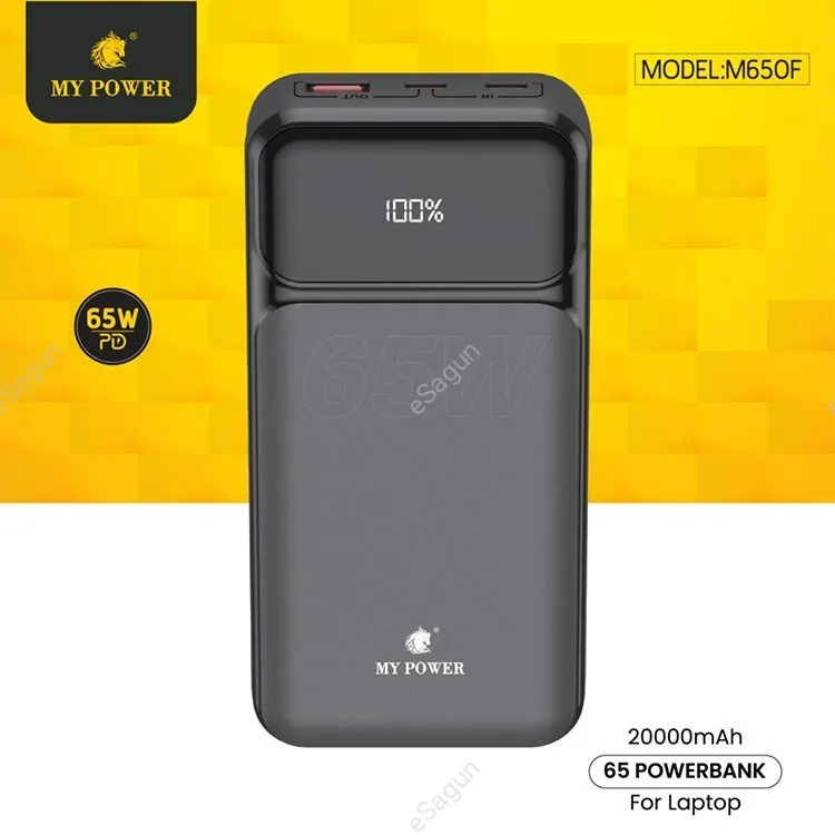 My Power M650F 20K mAh  65 Watt Powerbank For Laptop And Mobile