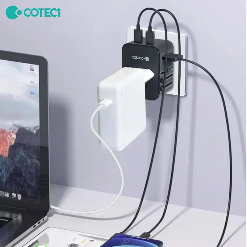 COTECi Gan Universal Plug Travel Adapter