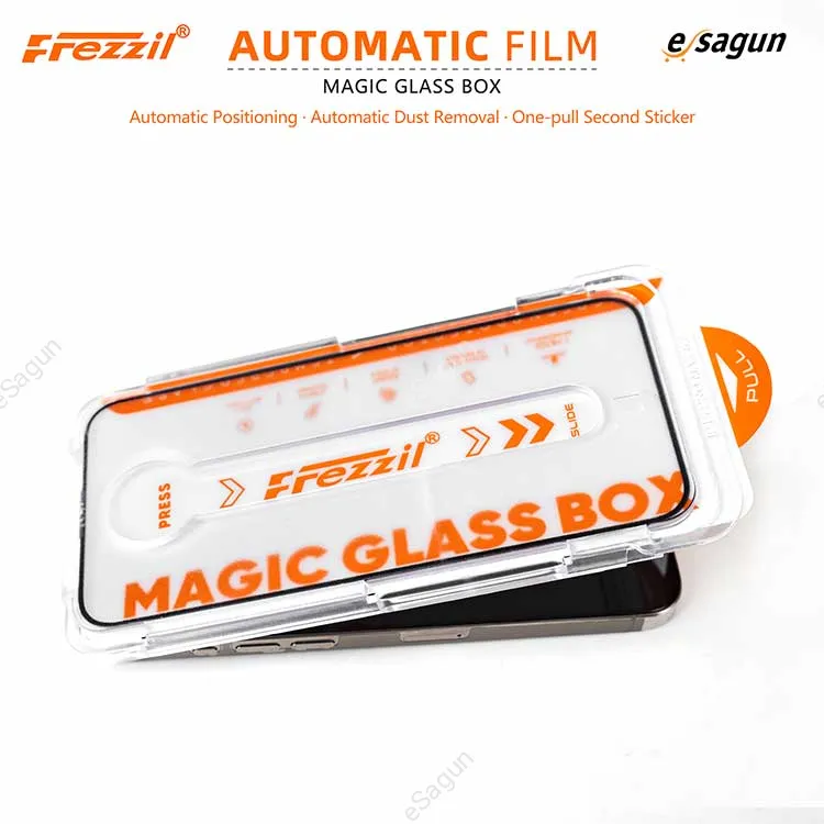 For iPhone 16 Series Easy Apply Yourself Magical Automatic install Tempered Glass