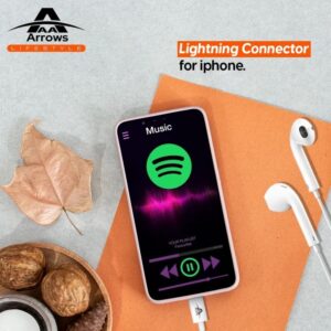 Arrows Earphone Lighting Connector | Volume control | Hifi Sound Quality | Lighting Connector