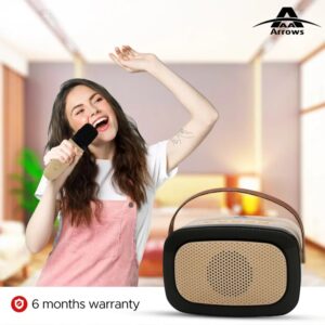 Arrows K88 Karaoke Portable Speaker With Mic | Mini Portable KTV Fun Voice Changer | Built In Echo Effect For Fun | 6 Months Warranty