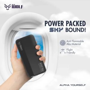 Asta WOLF Bold Ultra | 20000mAh Power Bank | 22.5W Output | Super Fast Charging | Slim And Portable | Dual Port USB A + USB C |