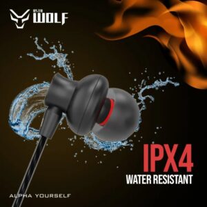 Asta WOLF Flame | Wired In-Ear Earphones | Bombastic Bass | 3.5mm Jack | For Heavy Bass Lovers | Magnetic Earphones | Volume Controller |