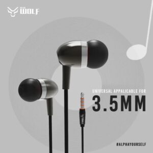 Asta WOLF Melody | Wired In-Ear Earphones | With Crystal Clear Immersive Sound | 3.5mm Jack | 11mm Drivers |