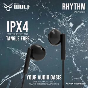 Asta WOLF Rhythm | Wired Out-Ear Earphones | With Crystal Clear Sound And Comfortable Design | 3.5mm Jack | 11mm Drivers |