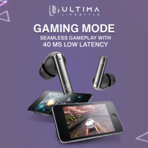 Ultima Boom 141 ANC Earbuds (30 dB) | 45Hrs Playtime | Game Mode (40ms) | IPX5 Water Resistant | 13 mm Drivers For Deep Bass Wireless Earbuds