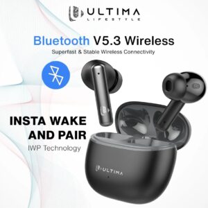 Ultima Boom 141 ANC Earbuds (30 dB) | 45Hrs Playtime | Game Mode (40ms) | IPX5 Water Resistant | 13 mm Drivers For Deep Bass Wireless Earbuds