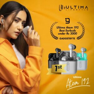 Ultima Atom 192 Bluetooth Truly Wireless Earbuds With Mic, 42H Playtime, Beast Mode(Low Latency 60Ms) For Gaming, Enx Tech, Asap Charge, Iwp, Ipx4