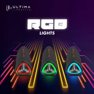 Ultima Rock 12W Bluetooth Speaker With 12Hrs Playtime | Powerful Bass | Rugged Built | TWS Feature | RGB Lights | IPX5 Water & Shock Resistant Speaker