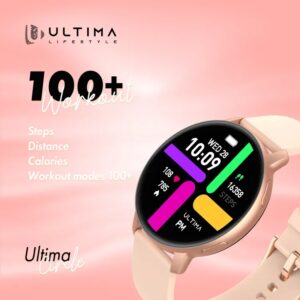 Ultima Watch Circle| 1.43" Amoled Display |BT Calling Smartwatch| IP68 Waterproof| Zinc Alloy Metal Frame Smart watch