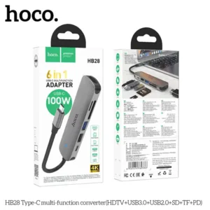 HOCO HB28 6in1 Type-C Adapter Multifunction Hub