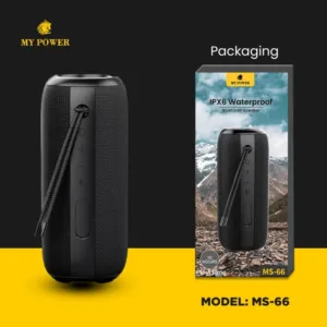 My Power High Bass Speaker ms66 |Waterproof IPX6 |Portable Bluetooth Speaker|30W |Fabric Finishing|Black colour